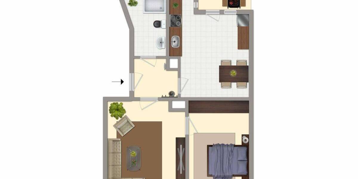 Etagenwohnung Altenburg Südost - 2 Zimmer, 50 m&sup2;, 305&euro; | Angebot:26786953