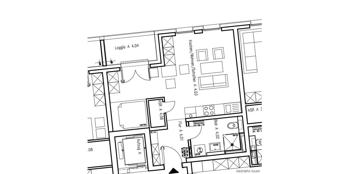 Etagenwohnung Brandenburg an der Havel Bahnhofsvorstadt - 1.5 Zimmer, 43 m&sup2;, 667&euro; | Angebot:26222474