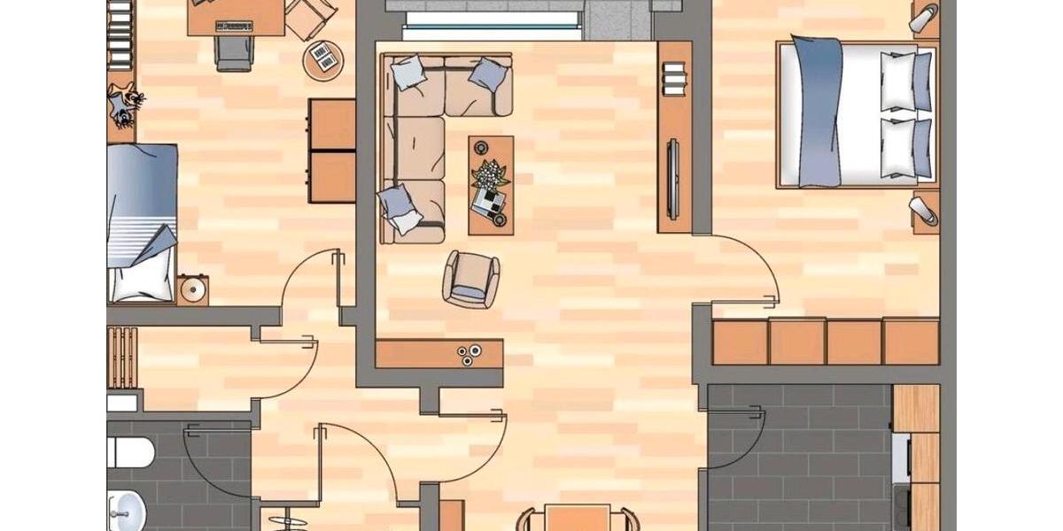 Erdgeschoßwohnung Wolfsburg Alt-Wolfsburg - 3 Zimmer, 71 m&sup2;, 611&euro; | Angebot:26566019