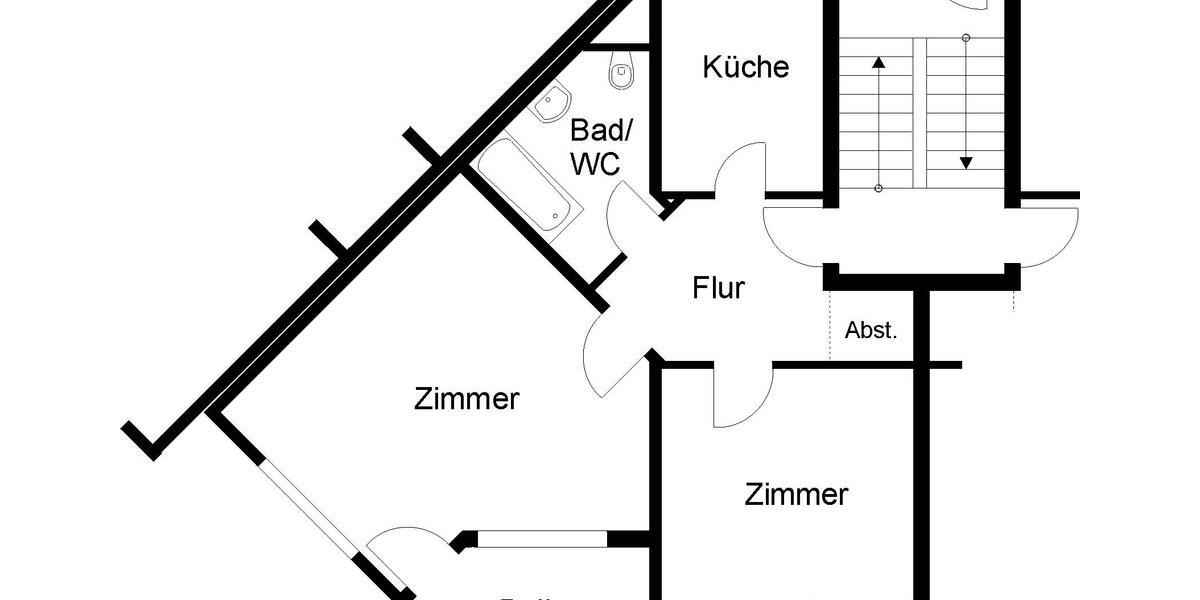 + 2-Raum-Wohnung mit Balkon + 2 zimmer