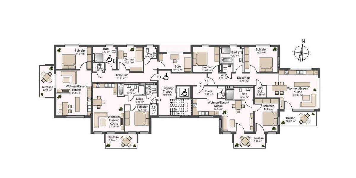 Erstbezug: 4,5-Zimmer-OG-Wohnung mit Balkon und Küche 4 zimmer