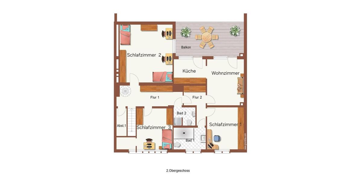 Etagenwohnung Lünen Brambauer - 4 Zimmer, 141 m&sup2;, 1.100&euro; | Angebot:24750118