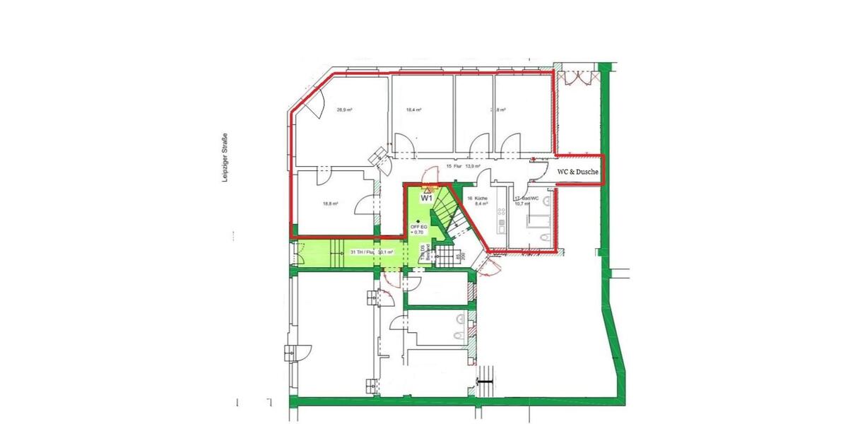 Etagenwohnung Dresden Pieschen - 5 Zimmer, 135 m&sup2;, 1.240&euro; | Angebot:24766243