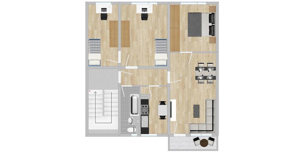 Etagenwohnung Riesa Canitz - 4 Zimmer, 76 m&sup2;, 455&euro; | Angebot:26637287