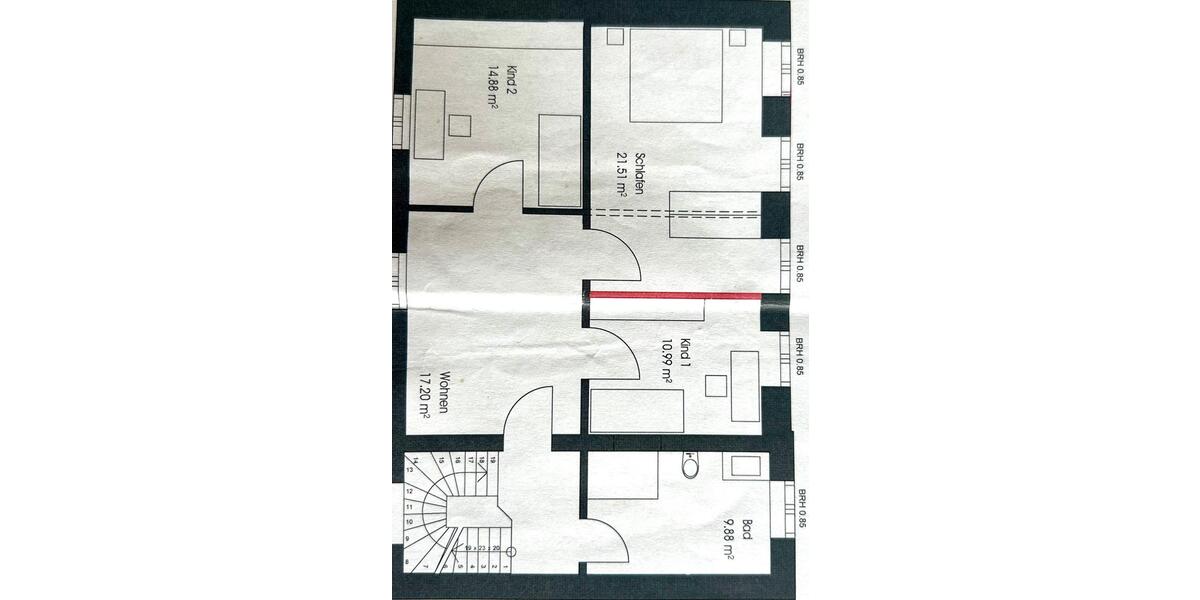 Etagenwohnung Dortmund Hombruch - 3 Zimmer, 81 m&sup2;, 1.100&euro; | Angebot:24704664
