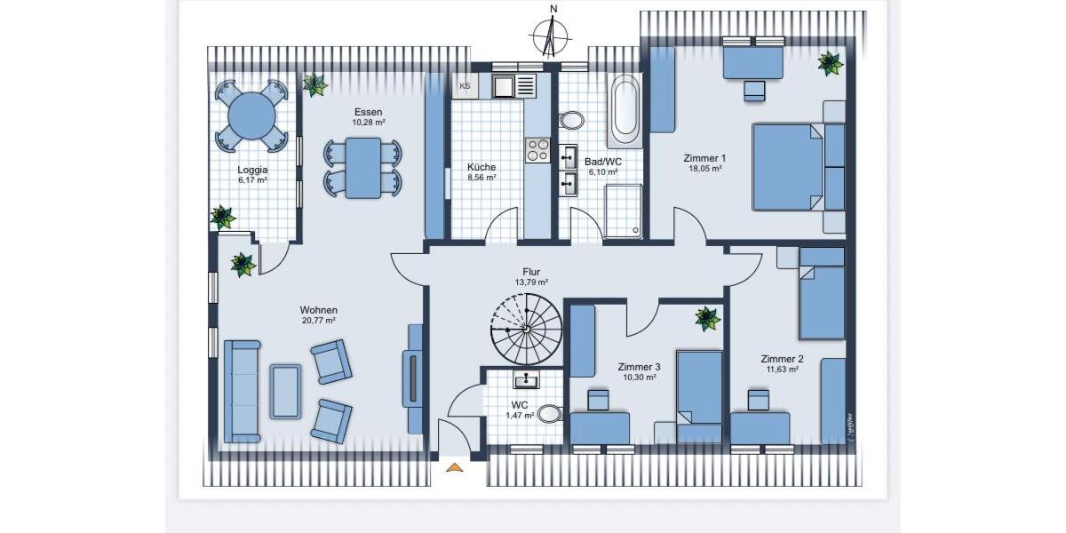 Maisonettenwohnung Kusterdingen - 6.5 Zimmer, 140 m&sup2;, 1.880&euro; | Angebot:26648284