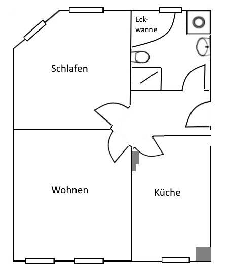 Etagenwohnung Freital - 2 Zimmer, 61 m&sup2;, 350&euro; | Angebot:26014949