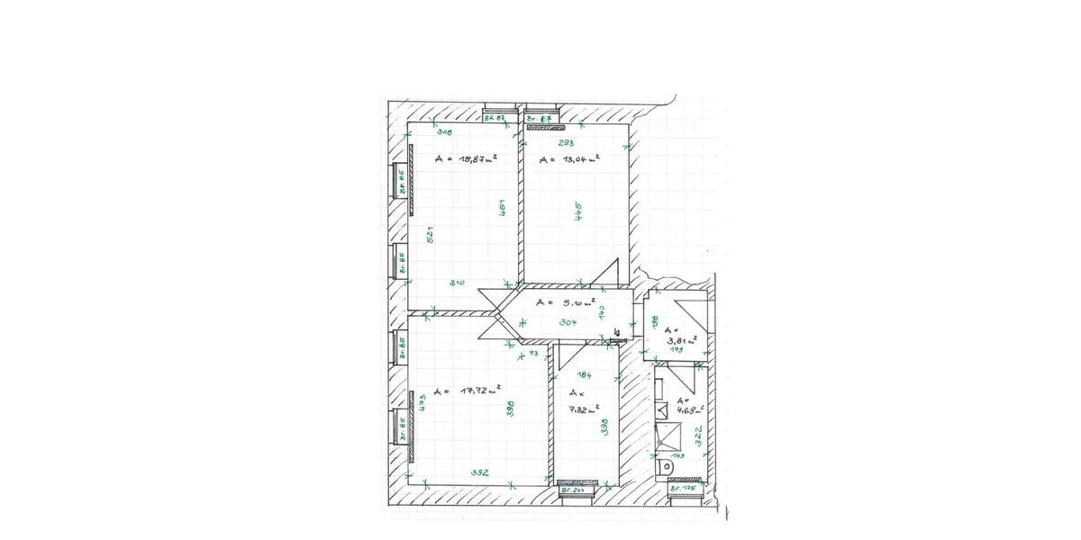 Etagenwohnung Mulda/Sa. Sa. - 3 Zimmer, 67 m&sup2;, 485&euro; | Angebot:24598478
