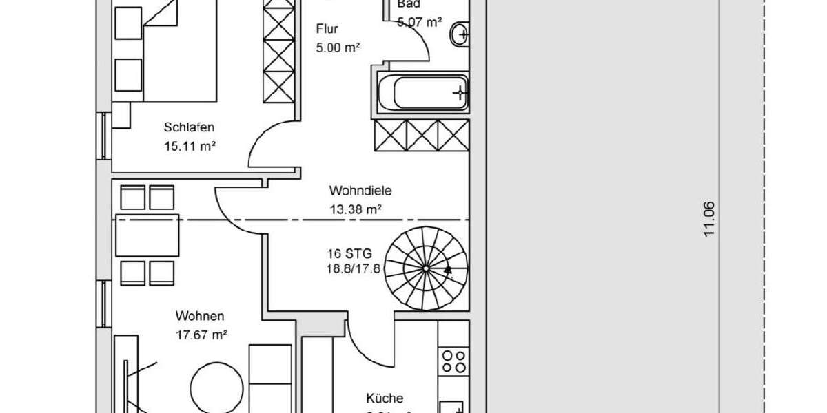 Etagenwohnung Harxheim Harxheim - 3.5 Zimmer, 90 m&sup2;, 950&euro; | Angebot:25195263