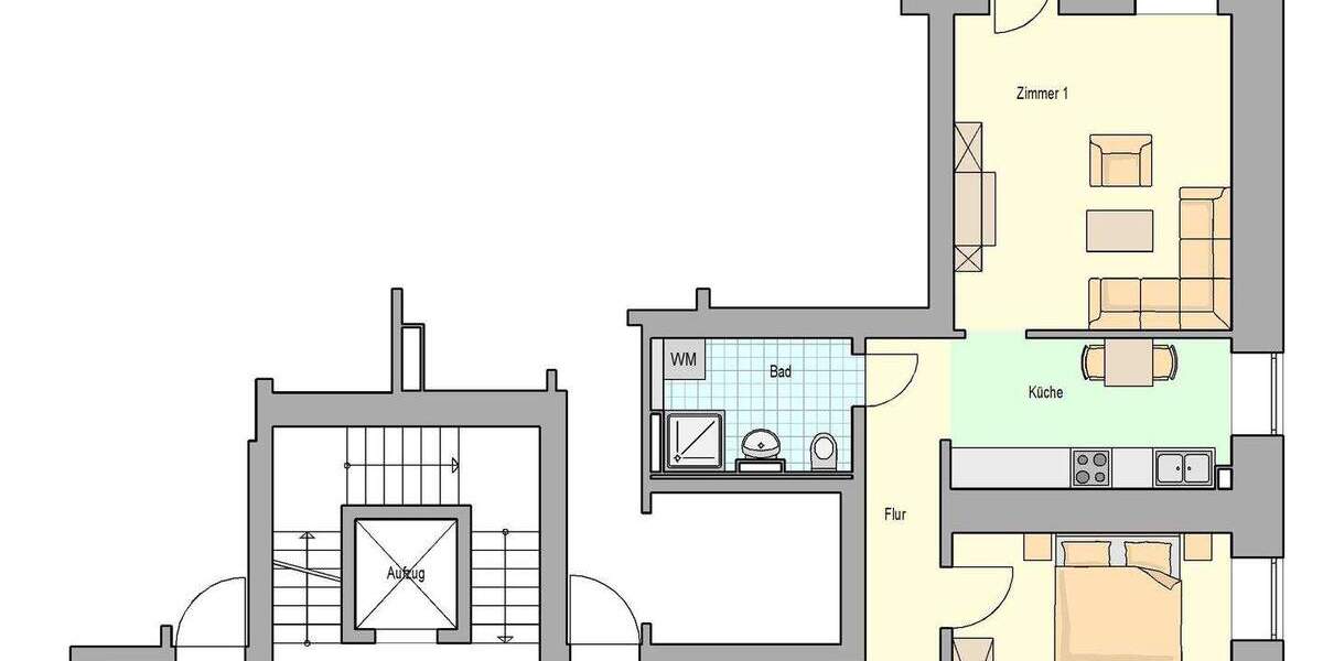 Etagenwohnung Oschatz Altoschatz - 2 Zimmer, 56 m&sup2;, 340&euro; | Angebot:25665988