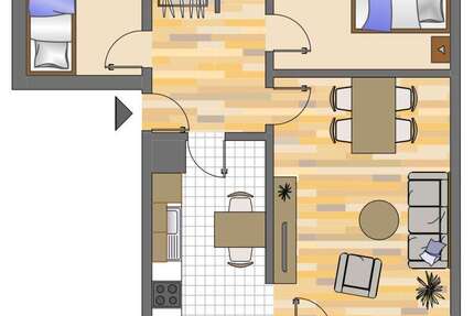 Wohnung zum Mieten in Düsseldorf 779 € 67.73 m² 3 zimmer
