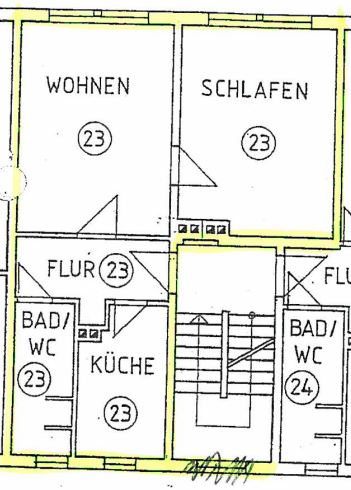 Etagenwohnung Nordhausen - 2 Zimmer, 52 m&sup2;, 295&euro; | Angebot:24544959