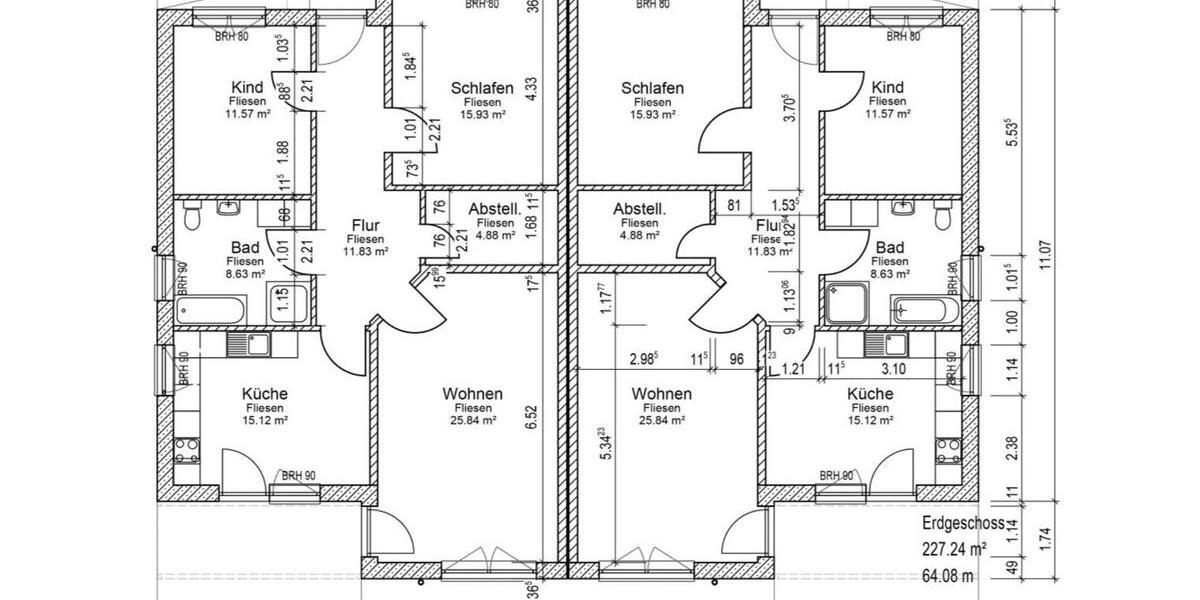 Doppelhaushälfte Wittenberge - 3 Zimmer, 93 m&sup2;, 1.200&euro; | Angebot:25118783