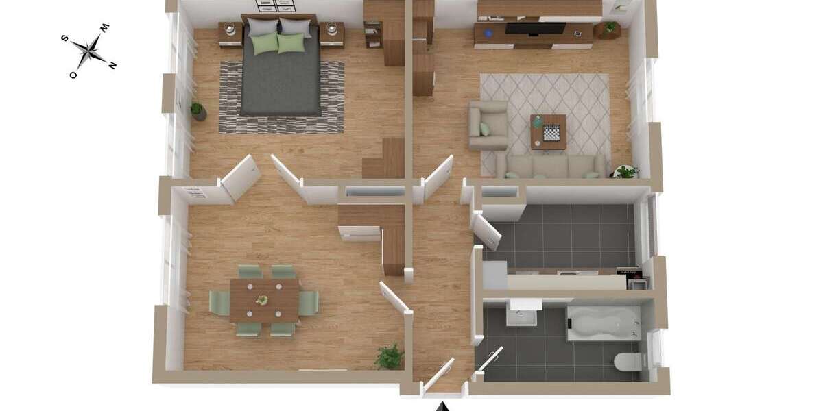 Etagenwohnung Eutin - 3 Zimmer, 56 m&sup2;, 462&euro; | Angebot:24700894