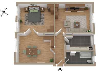 Wohnung Eutin - 3 Zimmer, 56 m&sup2;, 462&euro; | Angebot:24700894