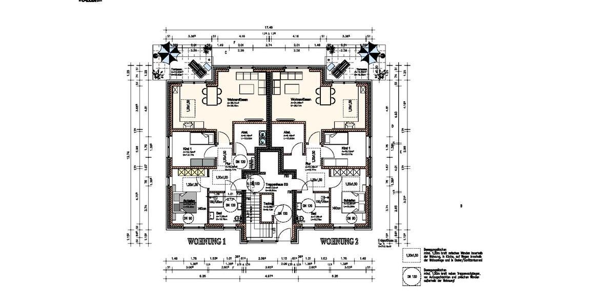 Etagenwohnung Lienen - 3 Zimmer, 87 m&sup2;, 1.088&euro; | Angebot:26617908
