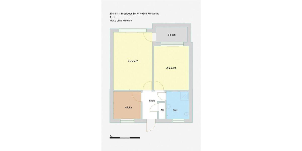 Etagenwohnung Fürstenau - 2 Zimmer, 58 m&sup2;, 304&euro; | Angebot:25979172