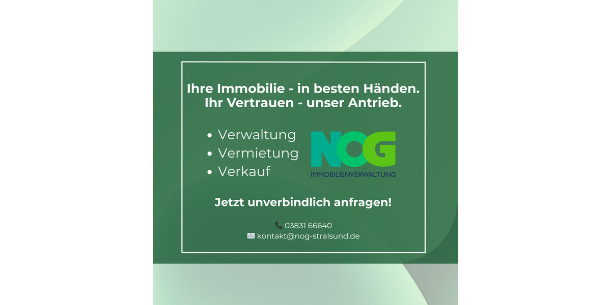 Etagenwohnung Stralsund Knieper - 2 Zimmer, 45 m&sup2;, 400&euro; | Angebot:25997366