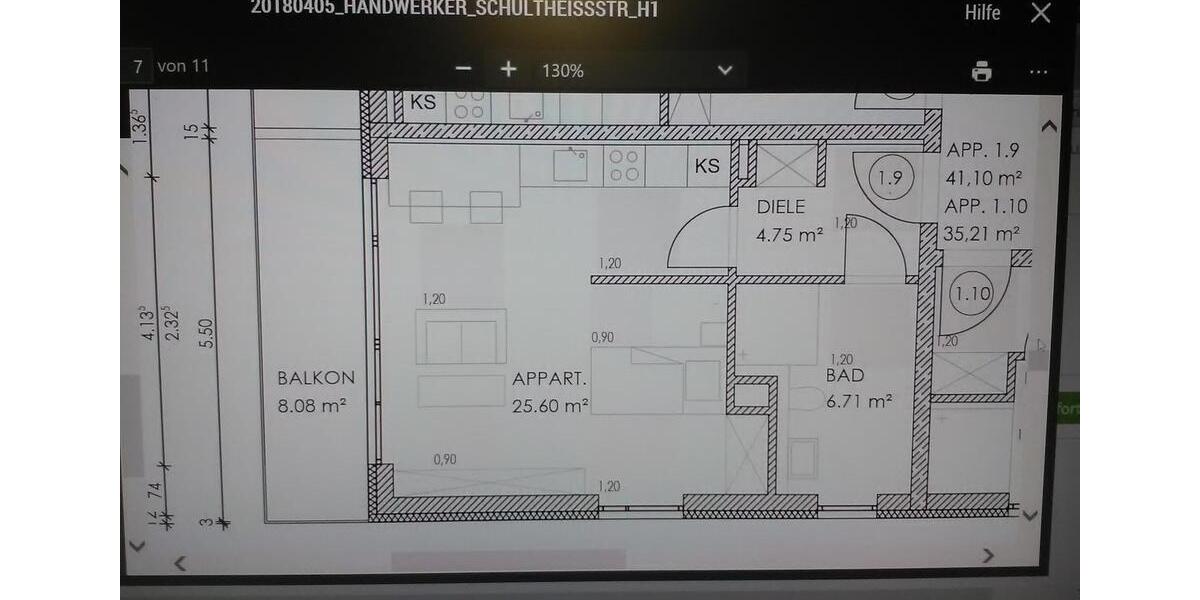 Etagenwohnung Ingolstadt - 1 Zimmer, 41 m&sup2;, 615&euro; | Angebot:26096937