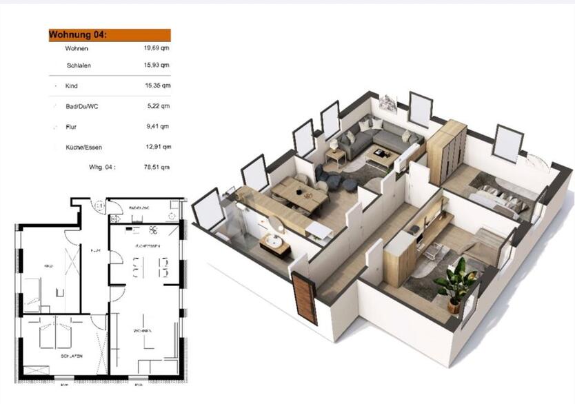 Kernsanierte 3-Zimmer-Wohnung