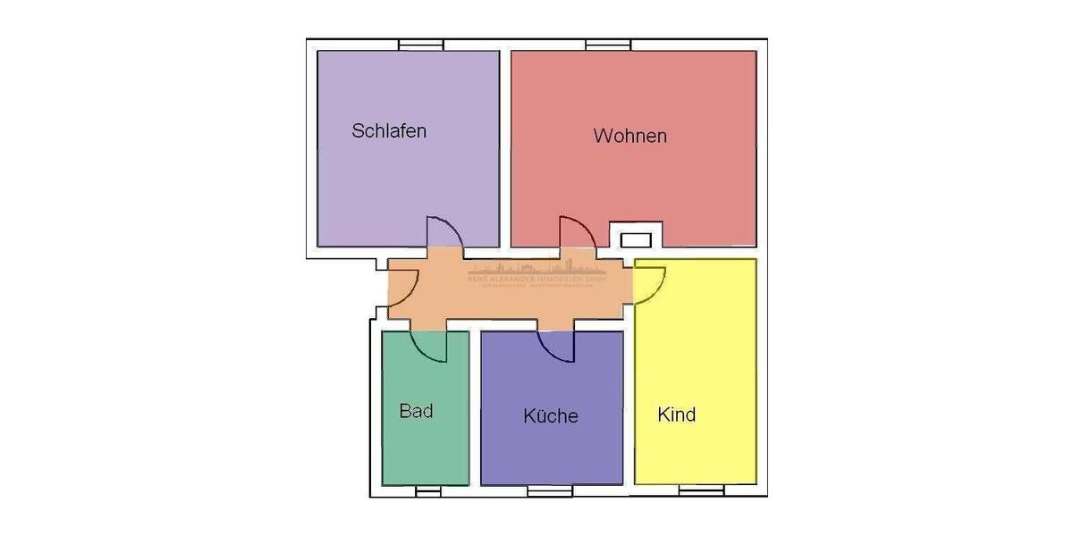 Erdgeschoßwohnung Dessau-Roßlau Dessau - 3 Zimmer, 64 m&sup2;, 399&euro; | Angebot:23616343