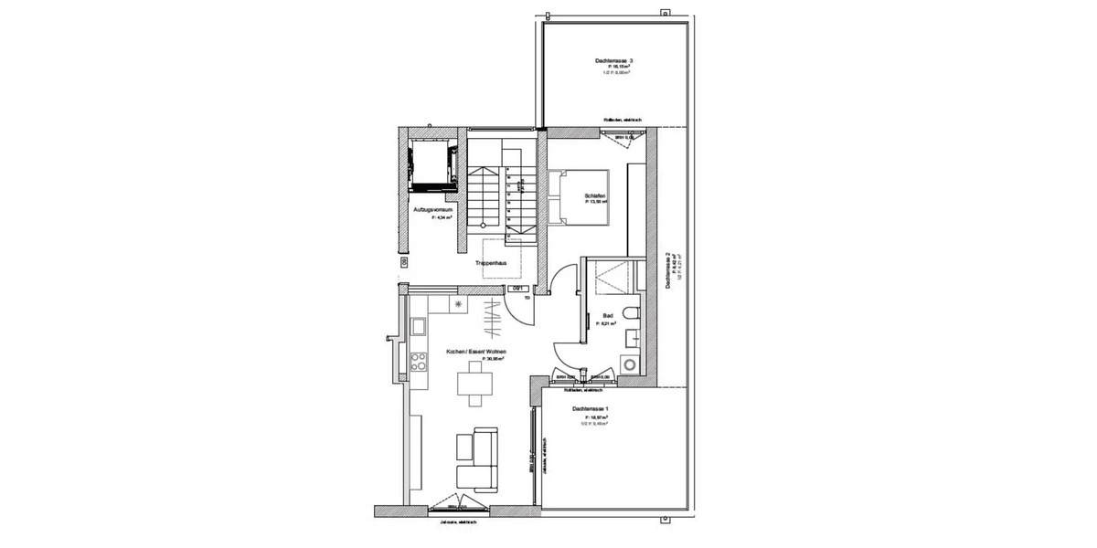 Penthouse mit Bergblick, 2 Zimmer, 73 m² – im Herzen von Tettnang 2 zimmer