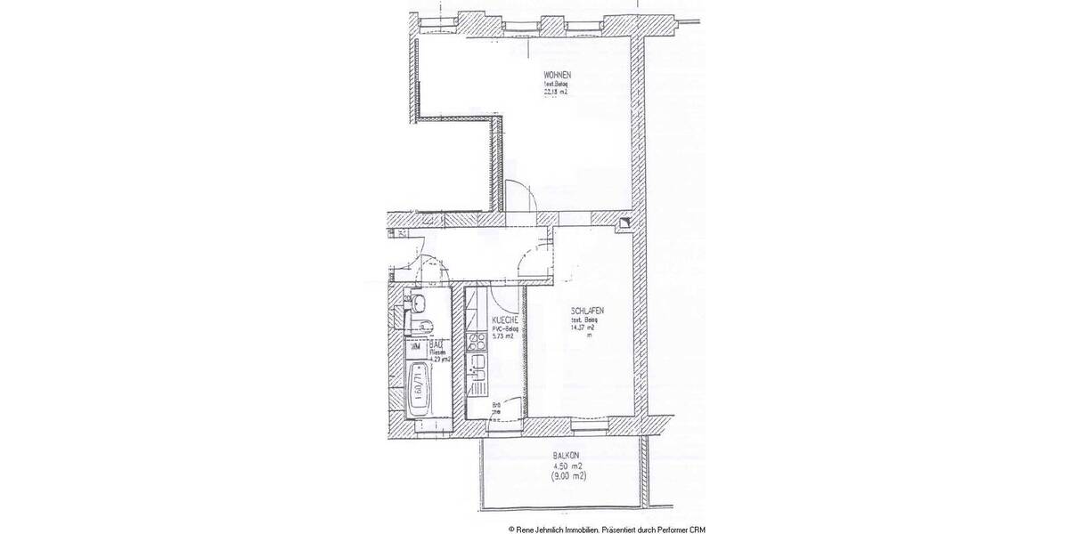 Etagenwohnung Chemnitz Hilbersdorf - 2 Zimmer, 62 m&sup2;, 340&euro; | Angebot:26796328