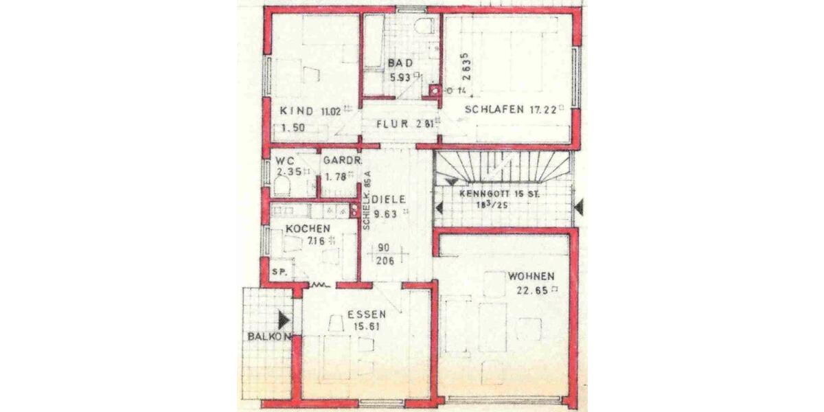Etagenwohnung Hardheim - 4 Zimmer, 90 m&sup2;, 850&euro; | Angebot:24708275