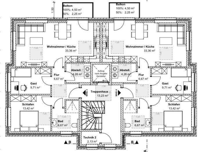 Dachgeschoßwohnung Haren (Ems) - 3 Zimmer, 66 m&sup2;, 660&euro; | Angebot:23865058