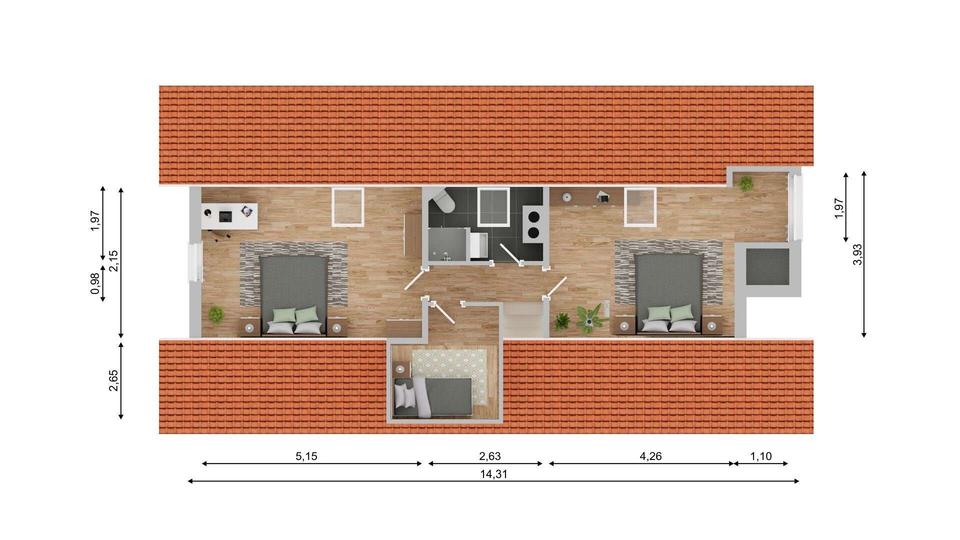 Maisonettenwohnung Westerrönfeld - 6 Zimmer, 149 m&sup2;, 3.200&euro; | Angebot:22072206
