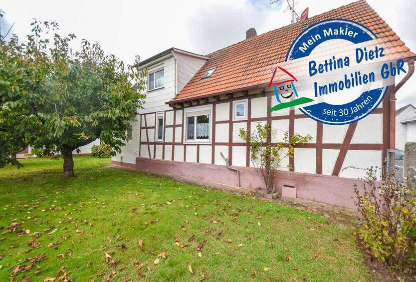 DIETZ: Gepflegtes Fachwerkhaus mit Garten, kleinem Nebengebäude im Babenhausen OT Harpertshausen! 5 zimmer