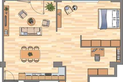 Wohnung Bremen Woltmershausen - 1 Zimmer, 103 m&sup2;, 1.369&euro; | Angebot:24974151