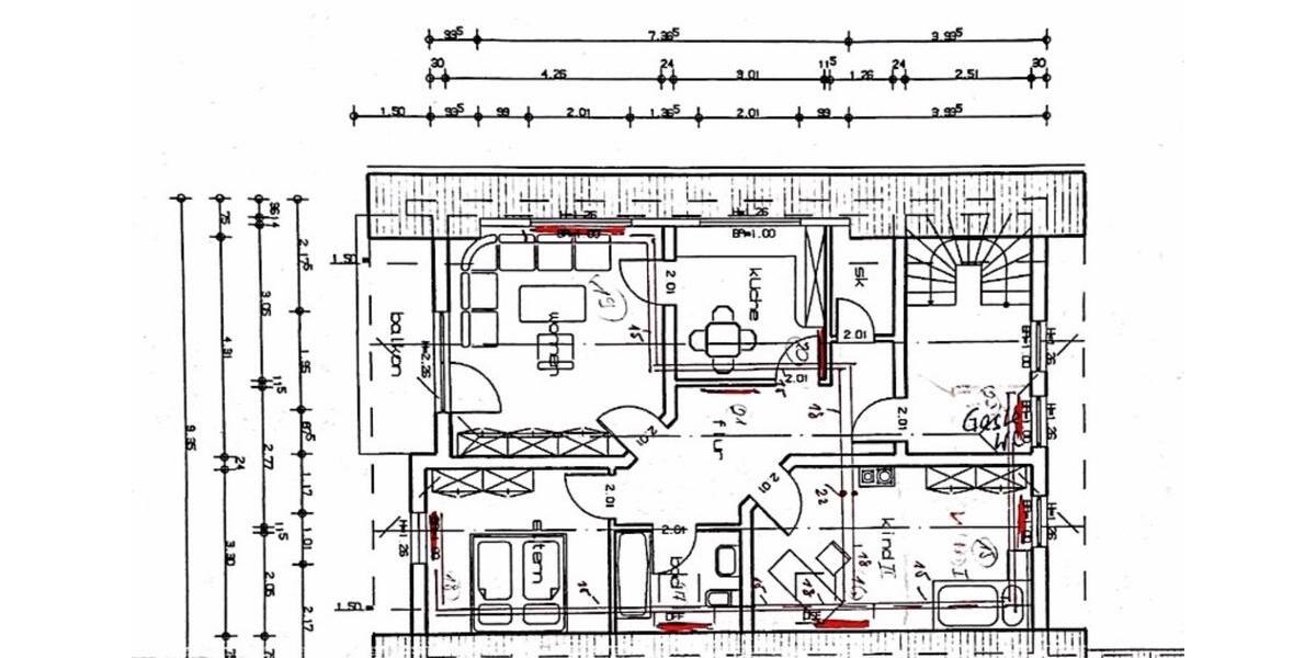 Dachgeschoßwohnung Korbach - 5 Zimmer, 75 m&sup2;, 500&euro; | Angebot:25235864
