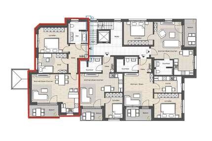 Wohnung zum Mieten in Friedberg 619,85 € 77 m² 3 zimmer