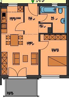 Etagenwohnung Koblenz Lay - 2 Zimmer, 51 m&sup2;, 606&euro; | Angebot:25881805