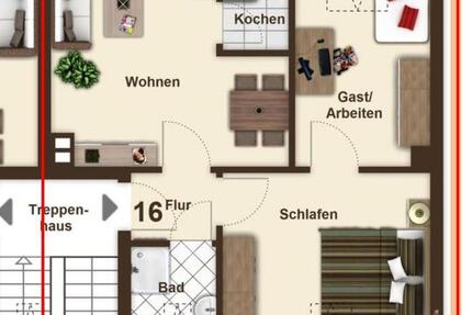 Wohnung Leverkusen Opladen - 3 Zimmer, 50 m&sup2;, 550&euro; | Angebot:25269809