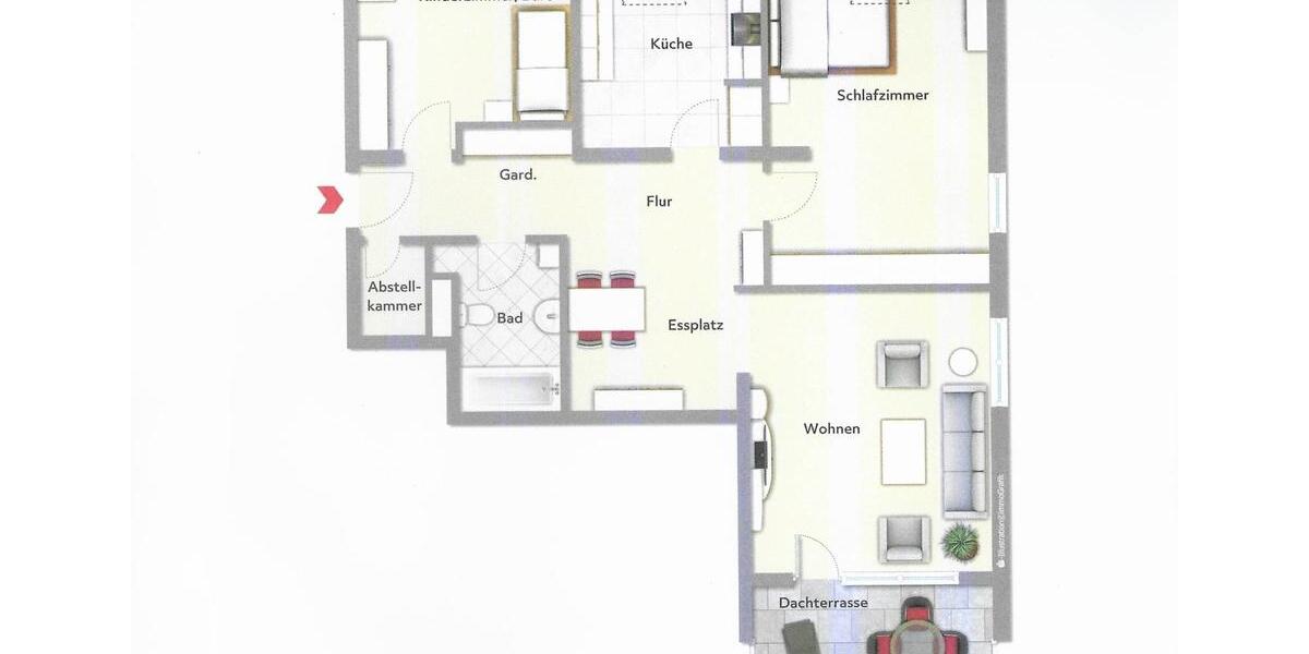 Dachgeschoßwohnung Amberg - 3.5 Zimmer, 96 m&sup2;, 850&euro; | Angebot:24842162