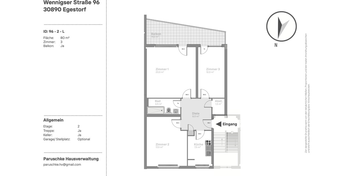 ab sofort: 3-Zimmer-Wohnung mit Balkon in Egestorf zu vermieten 3 zimmer