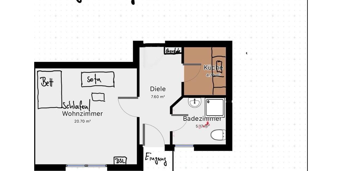Etagenwohnung Donauwörth - 1 Zimmer, 38 m&sup2;, 450&euro; | Angebot:26272758