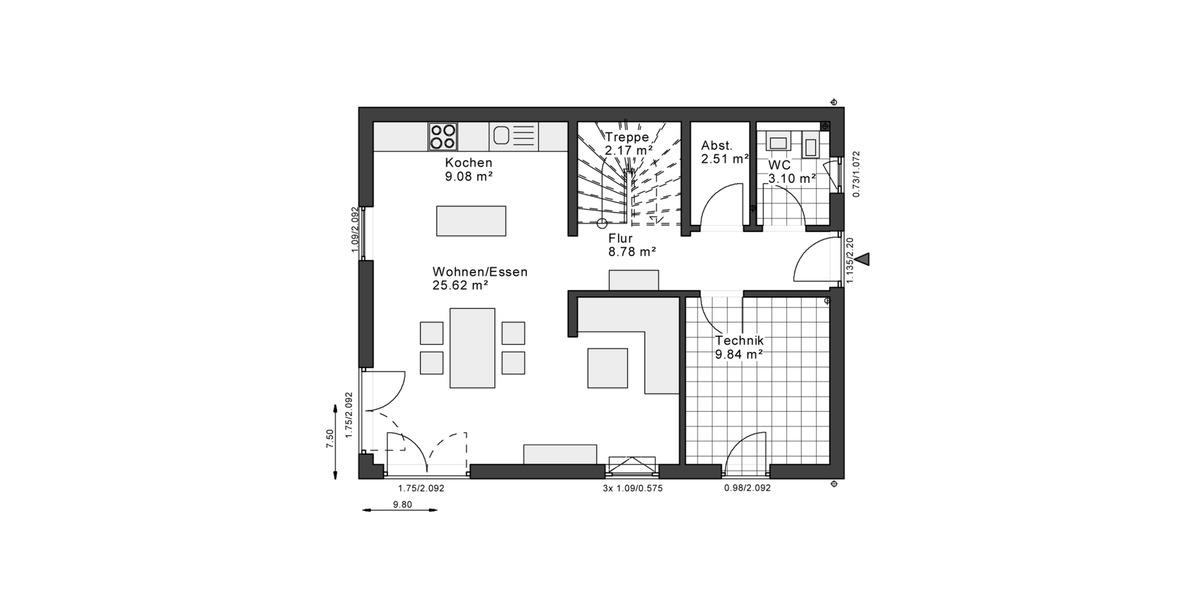Einfamilienhaus Hamm Bockum - 3 Zimmer, 130 m&sup2;, 1.230&euro; | Angebot:26395173