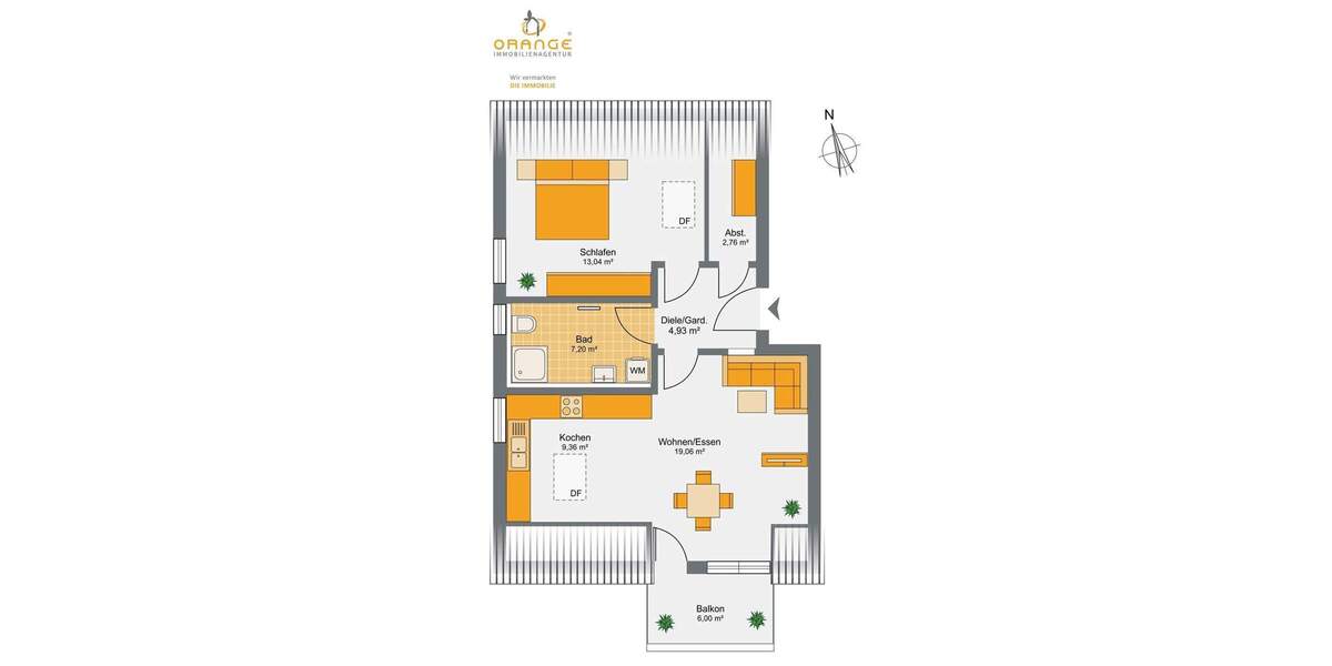 Etagenwohnung Regensburg / Schwabelweis Schwabelweis - 2 Zimmer, 59 m&sup2;, 980&euro; | Angebot:24967179
