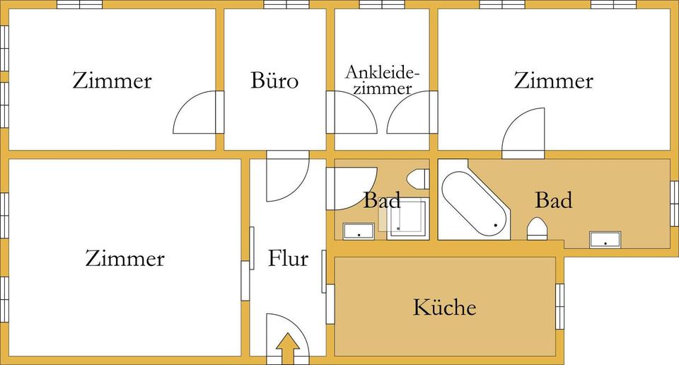 Dachgeschoßwohnung Köthen (Anhalt) - 3.5 Zimmer, 92 m&sup2;, 515&euro; | Angebot:24418141