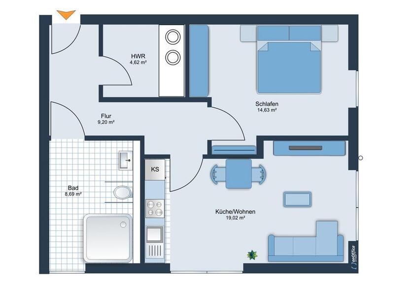 Moderne 2-Zimmer Erdgeschosswohnung mit Garten -NEUBAU- zimmer