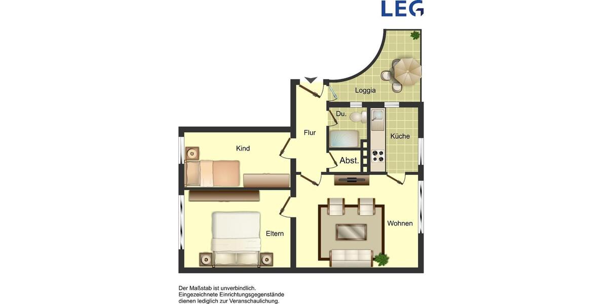 Etagenwohnung Duisburg Duisburg-Mitte - 3 Zimmer, 59 m&sup2;, 609&euro; | Angebot:21200708