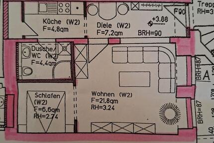 Wohnung Bautzen - 1 Zimmer, 46 m&sup2;, 466&euro; | Angebot:25964143
