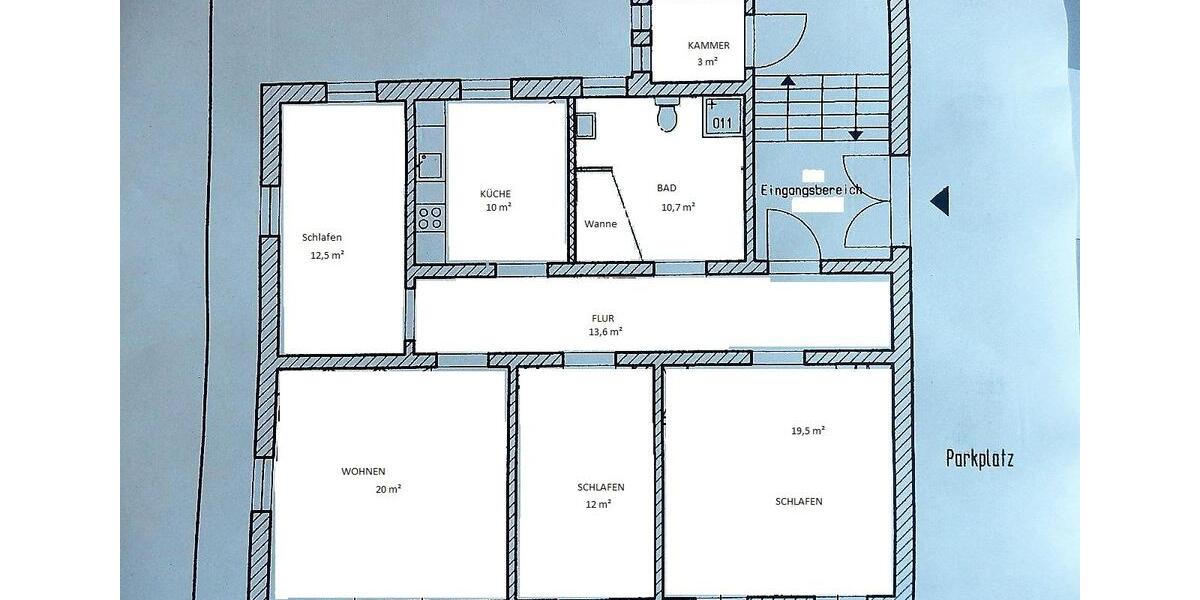 Erdgeschoßwohnung Limbach-Oberfrohna Oberfrohna - 4 Zimmer, 101 m&sup2;, 495&euro; | Angebot:26394895