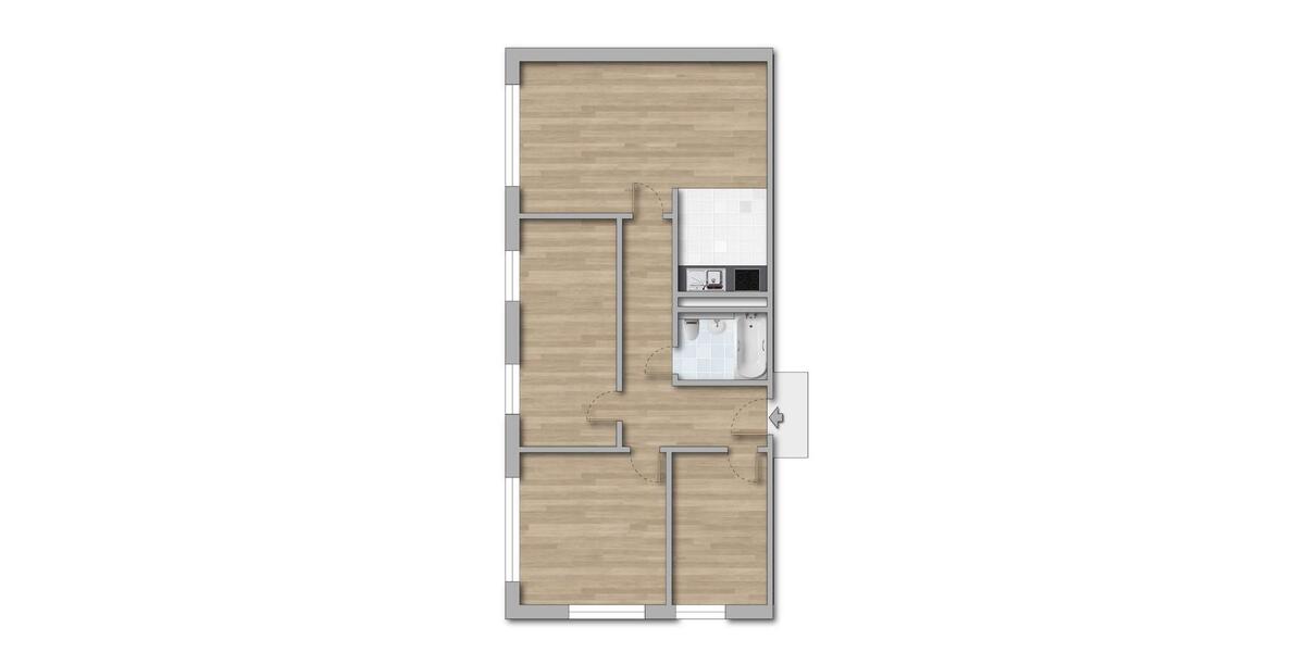 Etagenwohnung Gotha - 4 Zimmer, 71 m&sup2;, 420&euro; | Angebot:26563042