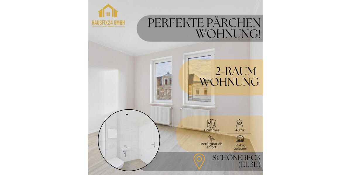 Etagenwohnung Schönebeck (Elbe) - 2 Zimmer, 48 m&sup2;, 432&euro; | Angebot:26692662