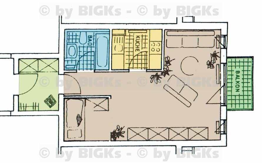 BIGKs Suhl-Albrechts:1 12 Zimmer-Wohnung, mit Einbauküche,Balkon (-;)