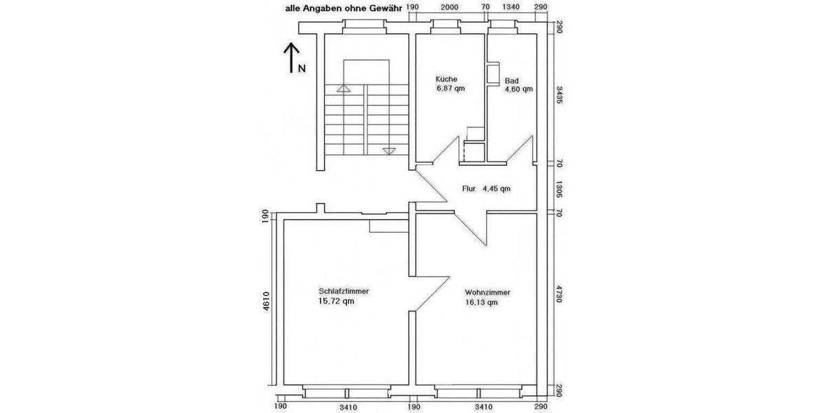 Etagenwohnung Braunsbedra - 2 Zimmer, 45 m&sup2;, 274&euro; | Angebot:25675828